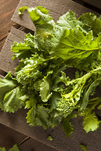 Organic Raw Green Broccoli Rabe Rapini - Foto, Bild