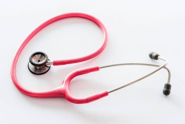 stethoscope, medical equipment on white background - 写真・画像