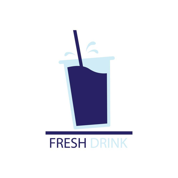Icono de la bebida logo vector ilustración - Vector, imagen