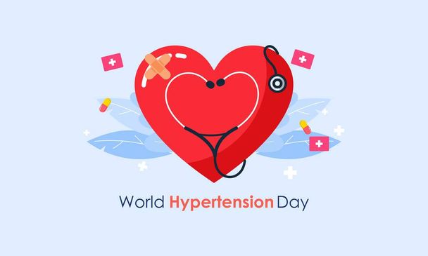Journée mondiale de l'hypertension illustration vecteur - Vecteur, image