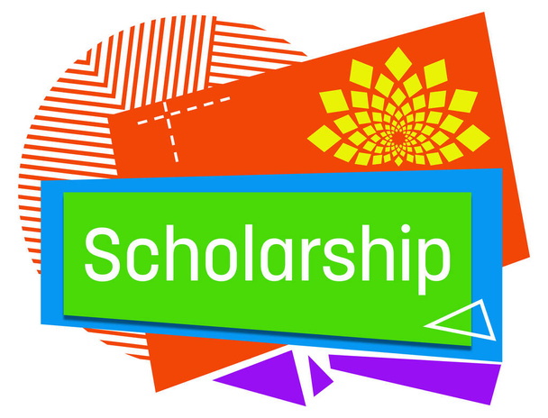 Scholarship text written over colorful background. - Photo, Image
