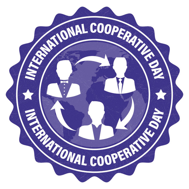 Día Internacional de las Cooperativas Diseñar, Construir un Beter World Badge, Campaña, Banner, Logo, Sello, Emblema, Sello, Emblema, Camiseta, Cartel, Tarjeta de felicitación Vector Ilustración - Vector, Imagen