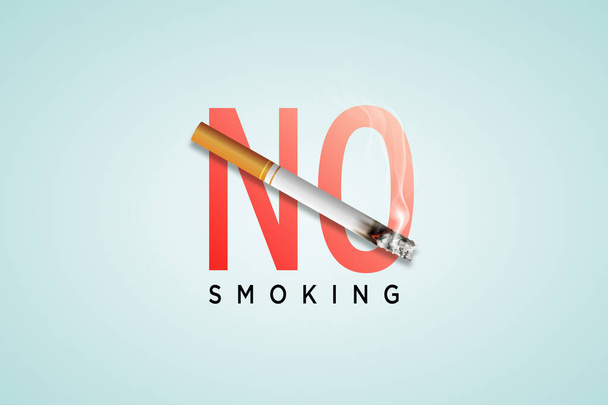 Concept of No smoking, World No Tobacco Day and Quit Tobacco Screen. - Photo, Image