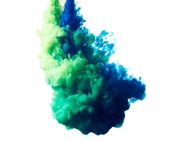 Abstrakter Farbklecks. Mixed Colors Drop Fotografie. Flüssiger fließender Hintergrund - Foto, Bild