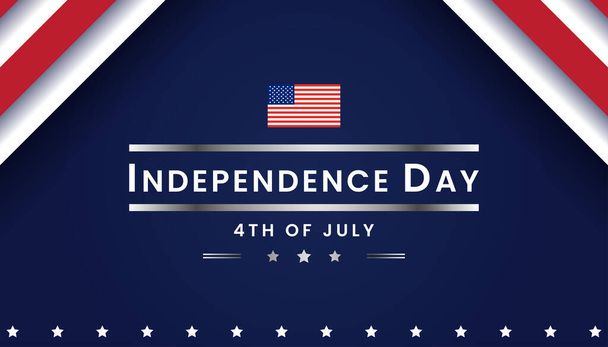 Independence day USA banner template design. 4th of July celebration - Vector, Image