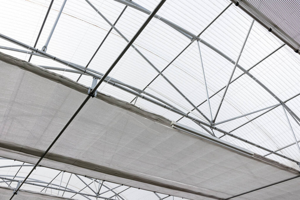 Roof Structure of a vegetable greenhouse seen from below - Photo, Image