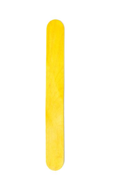 Gelbe Eiscreme Stick auf weißem Hintergrund - Foto, Bild