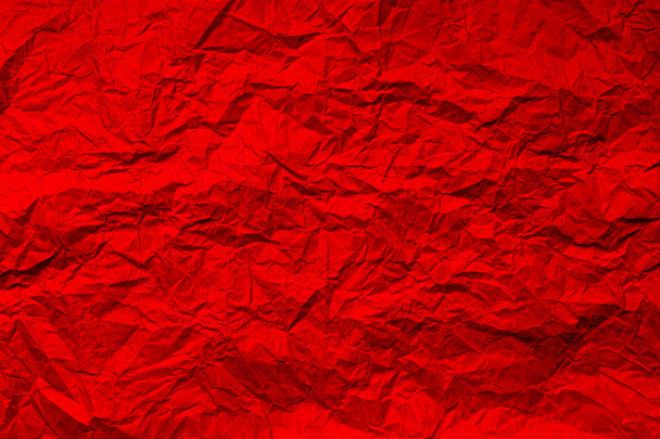 Fundo texturizado abstrato natural de papel vermelho enrugado. - Foto, Imagem