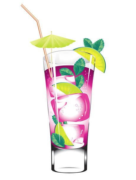 bessen mojito cocktail - Vector, afbeelding