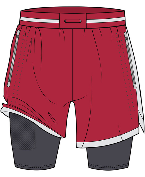 женские шорты. векторная иллюстрация спортивной одежды - Вектор,изображение
