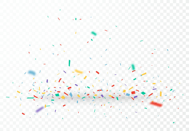 Bursting Színes Confetti ünnepségek design elszigetelt átlátszó háttér - Vektor, kép