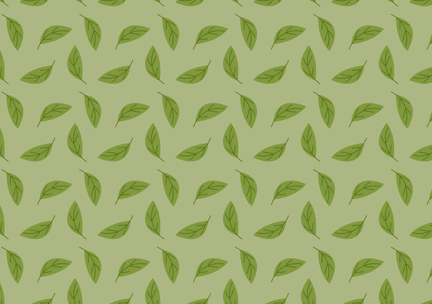 Green tea pattern wallpaper. Green tea doodle vector. Matcha pattern. - Wektor, obraz