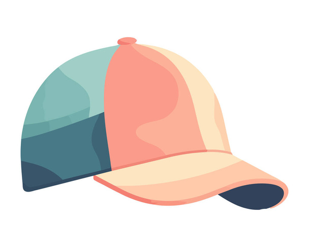 бейсбольна шапка з милою іконою дизайну мультфільму ізольована
 - Вектор, зображення