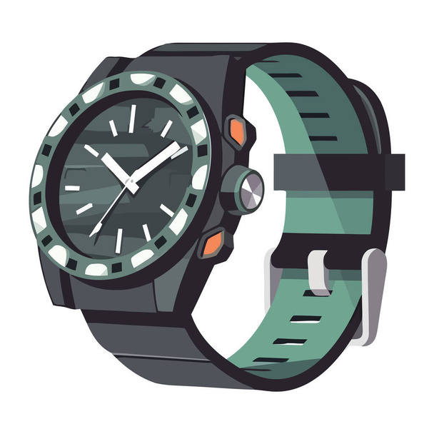 Modern vector wristwatch icon isolated - Vector, afbeelding