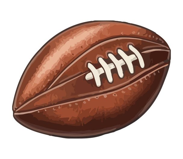 Símbolo de equipamento de futebol americano no ícone de fundo branco - Vetor, Imagem