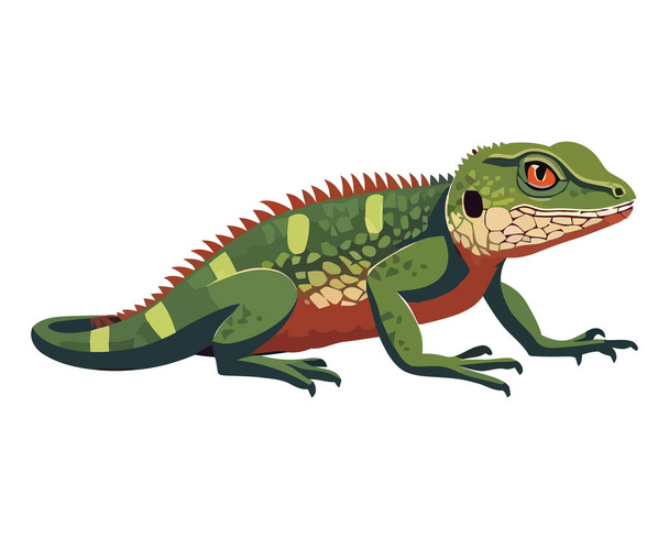 Барвисті рептилії тварин ізольовані значок
 - Вектор, зображення