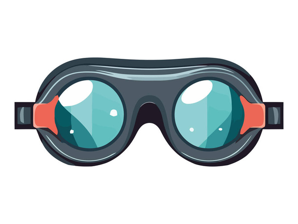 Захисні окуляри для підводних пригод та спортивної ікони
 - Вектор, зображення