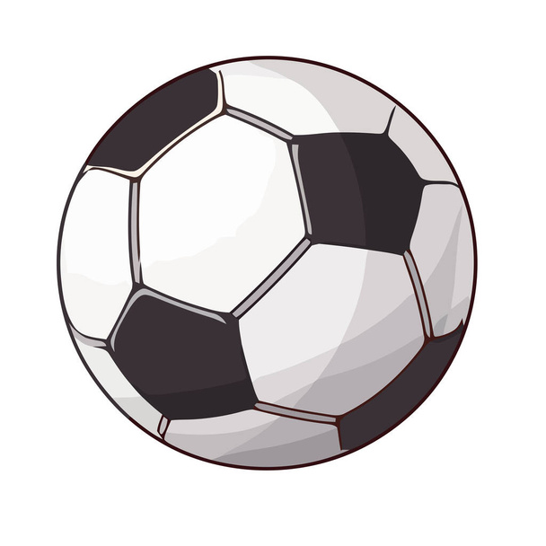 Futbol topu, izole edilmiş rekabetçi spor ikonunda başarıyı simgeler. - Vektör, Görsel