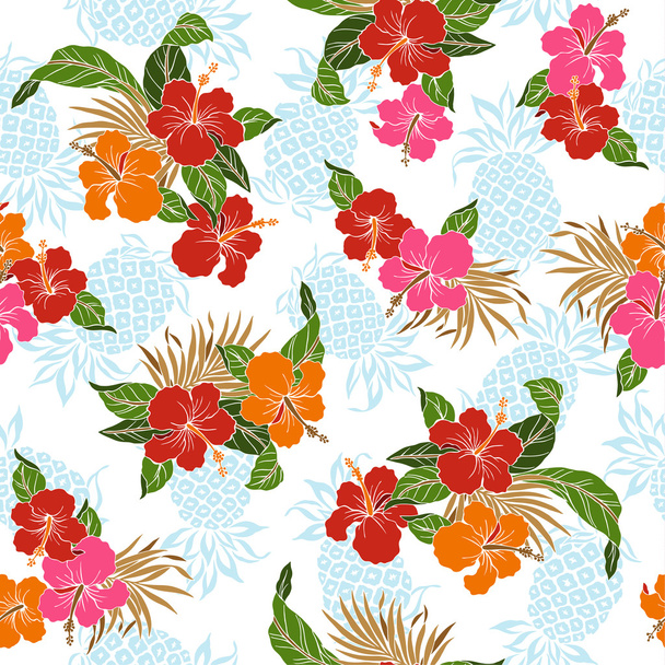 Pattern of Hibiscus - Vektor, Bild