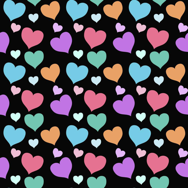 Seamless pattern with pink hearts  background. Vector illustration. Lovely day . valentine's day. - Foto, imagen