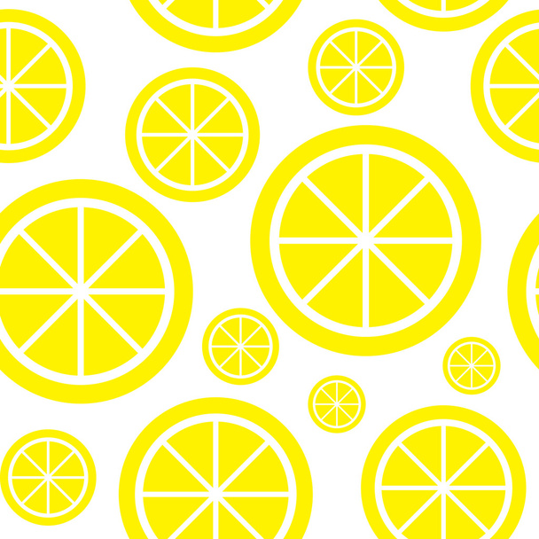 Lemon Fruit Abstract Seamless Pattern Background Vector Illustra - Vetor, Imagem
