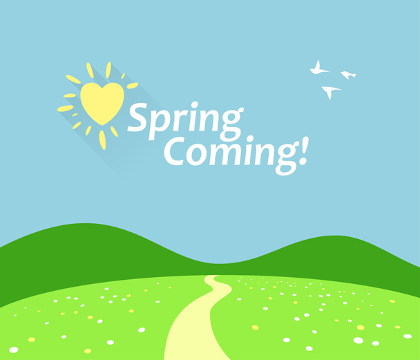 Spring Comming - Vector, Image
