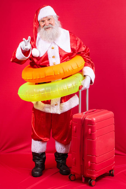 Άγιος Βασίλης πηγαίνει διακοπές το καλοκαίρι - Φωτογραφία, εικόνα