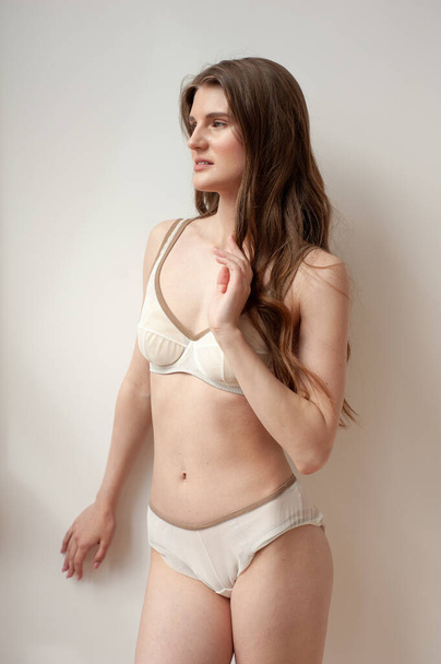 woman in underwear posing in the studio  - Photo, Image