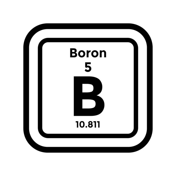 boro tabela periódica elemento, química, ilustração vetorial  - Vetor, Imagem