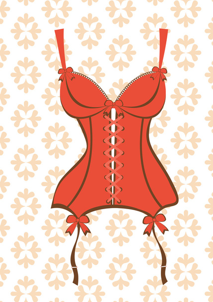 Sexy retro style corset - Vector, imagen