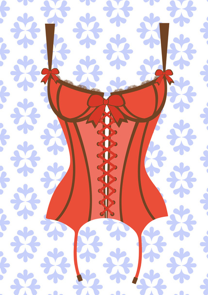 Sexy retro style corset - Vecteur, image