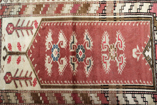 Texturen und Muster in Farbe aus gewebten Teppichen - Foto, Bild