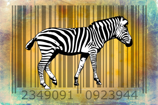 Barcode σχεδιασμό των ζώων τέχνης ιδέα - Φωτογραφία, εικόνα