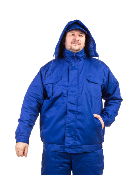 Man in blue jacket. - Фото, изображение