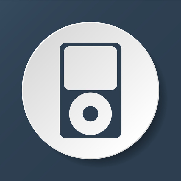 Portable media player icon. Flat design style. Vector EPS 10. - ベクター画像