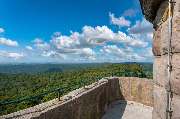 View from the Luitpold Tower near Merzalben over the Palatinate Forest, Pfalz region in the state of Rhineland-Palatinate in Germany - Foto, Imagen