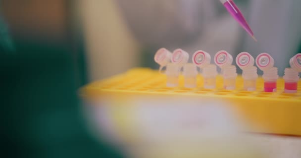 Egészségügyi Laboratórium Tudós dolgozik a vakcina kifejlesztése Covid-19, rák, és influenza, végez kutatást, elemzés, és a vizsgálatok felfedezni terápiák, és kezelések.  - Felvétel, videó