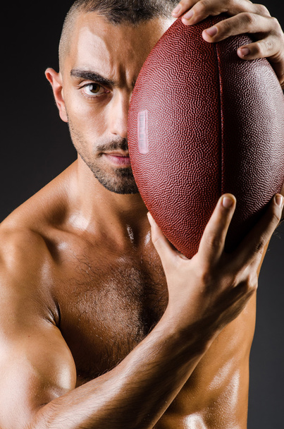 筋肉のフットボール選手 - 写真・画像