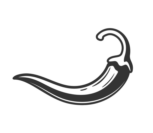 Chili-Symbol isoliert auf weißem Hintergrund. Vektorillustration - Vektor, Bild
