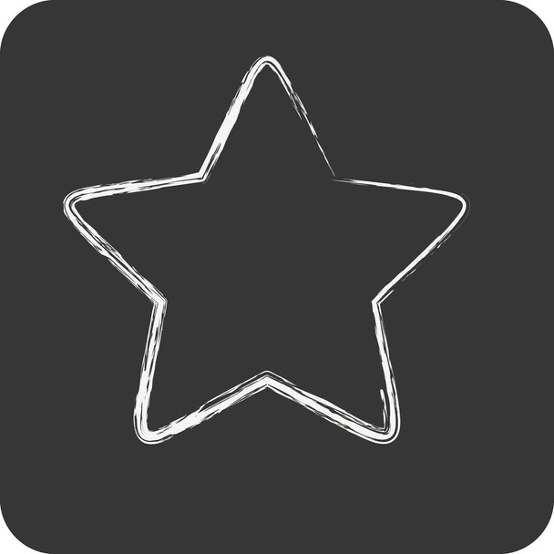 Icône Star 2. lié au symbole Stars. style craie. conception simple modifiable. icônes vectorielles simples - Vecteur, image