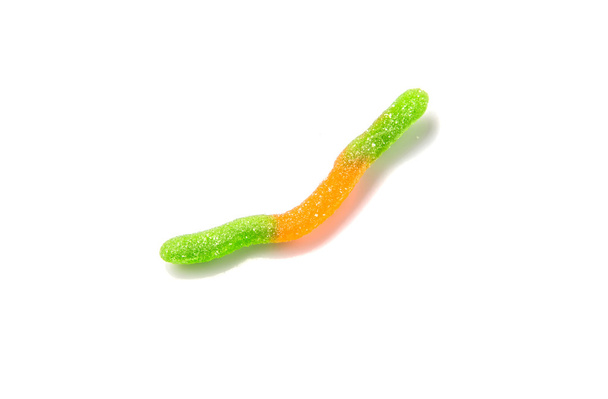 Yeşil ve turuncu Jelly şeker Strip şeker - Fotoğraf, Görsel