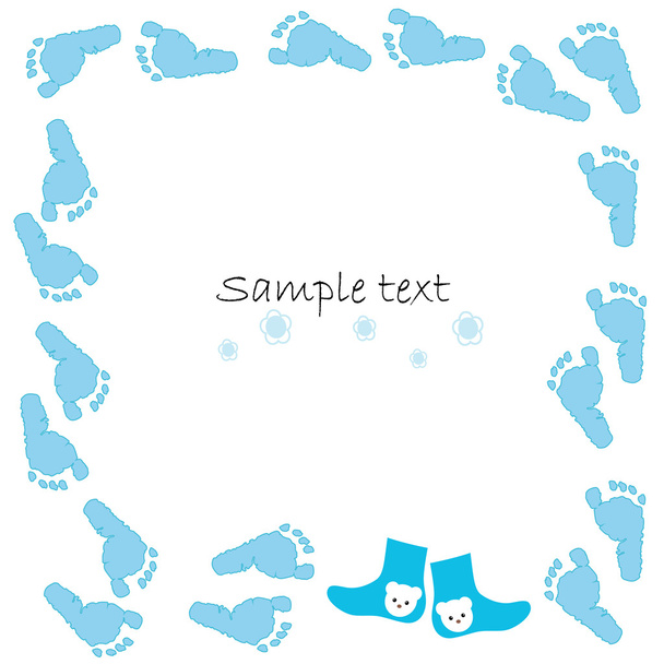 Синие детские ботинки вектор прибытия ребенка
 - Вектор,изображение