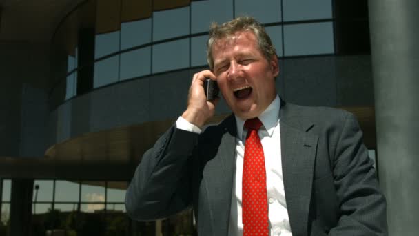 Businessman talking on cell phone - Filmmaterial, Video