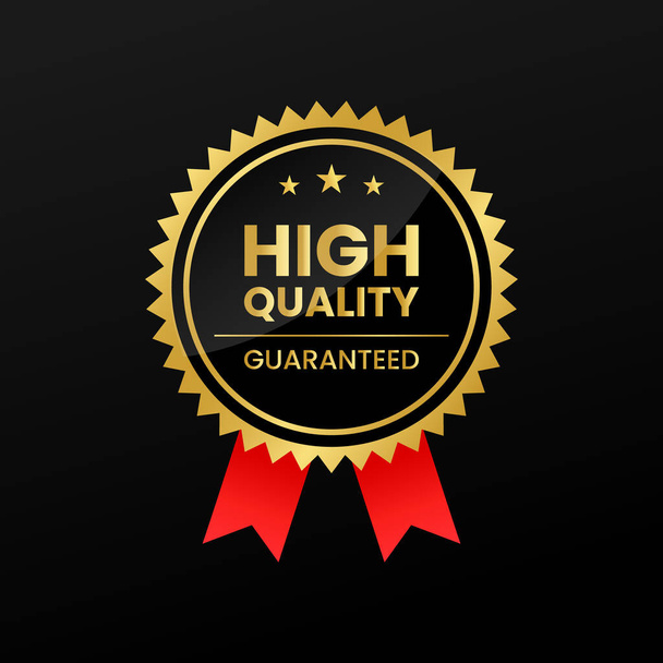 High-quality guaranteed golden badge vector design. - Διάνυσμα, εικόνα
