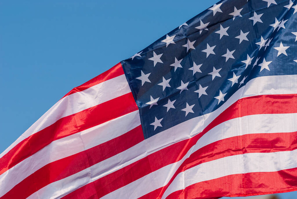 Bandeira americana para o Dia do Memorial, 4 de Julho, Dia da Independência, Conceito de Celebração. - Foto, Imagem