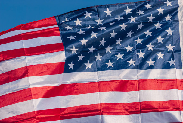 Американський прапор на День пам'яті, 4 липня, День незалежності, Святкування концепції. - Фото, зображення