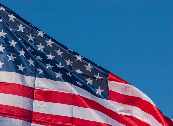 Drapeau américain pour le Jour commémoratif, 4 juillet, Jour de l'indépendance, Concept de célébration. - Photo, image