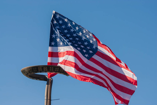 Bandera estadounidense para el Día de los Caídos, 4 de julio, Día de la Independencia, Concepto de Celebración. - Foto, imagen