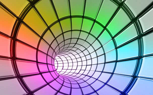 Rainbow colors technology background 3d rendering - Foto, afbeelding