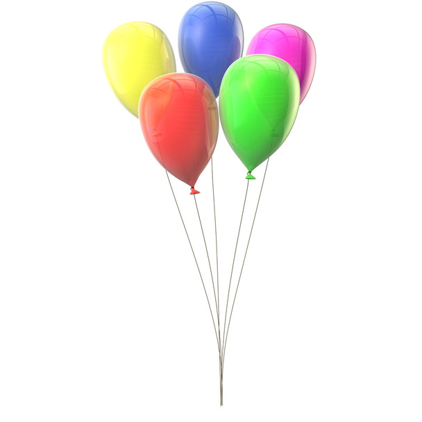 Многоцветные воздушные шары в сочетании
 - Фото, изображение